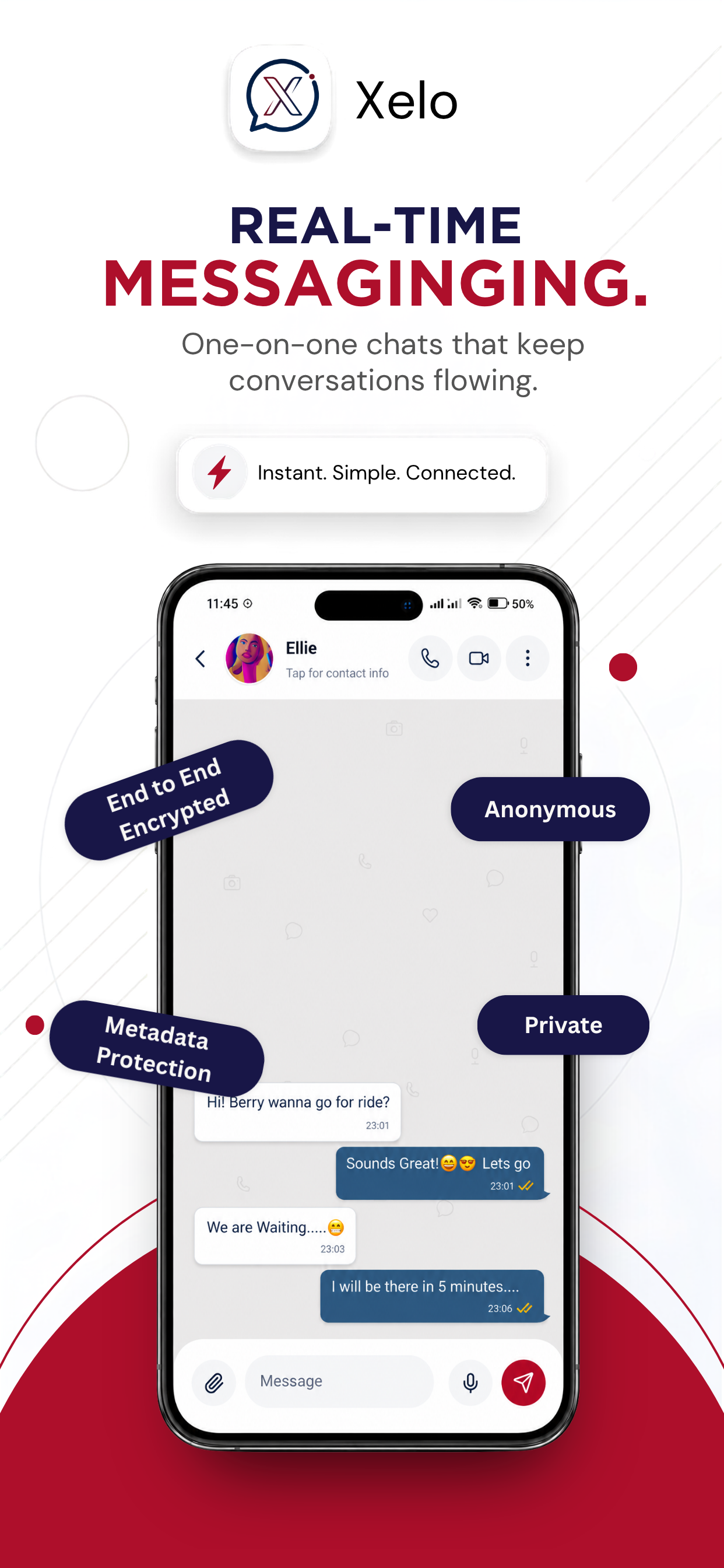 Xelo Messenger real-time messaging screenshot